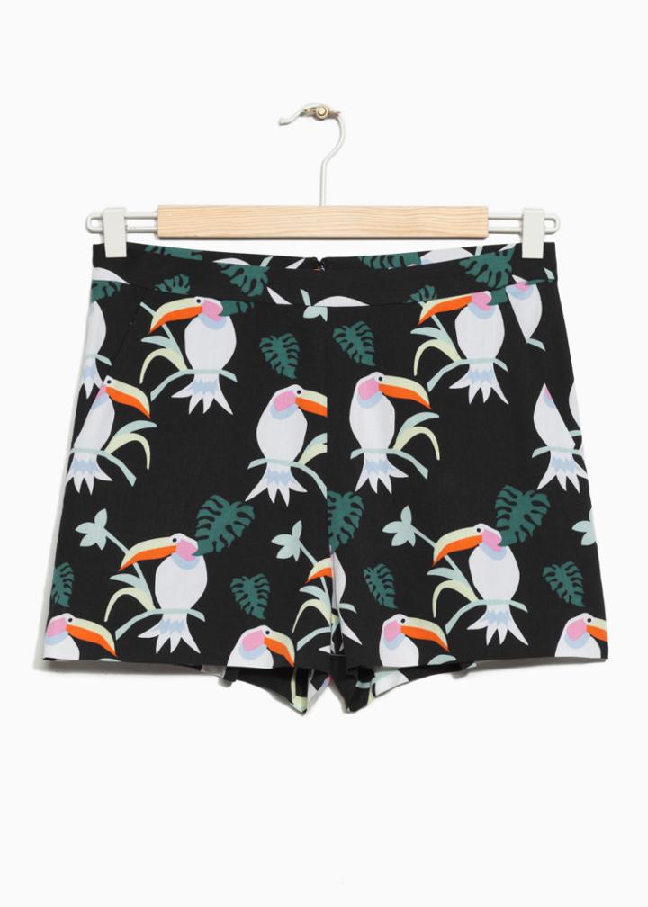 Other Stories High Waisted Shorts - Black