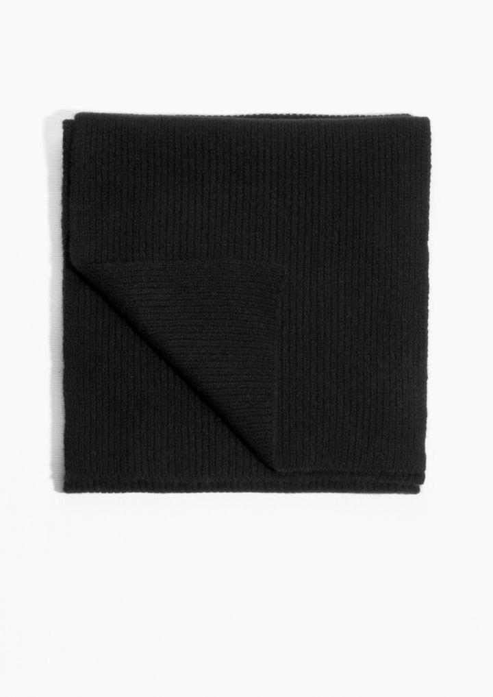 Other Stories Ribbed Cashmere Scarf