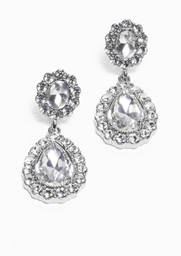 Other Stories Crystal Drop Earrings