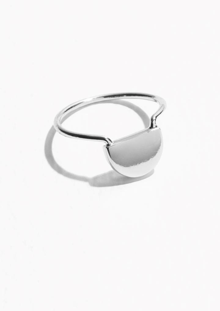 Other Stories Semicircle Silver Ring
