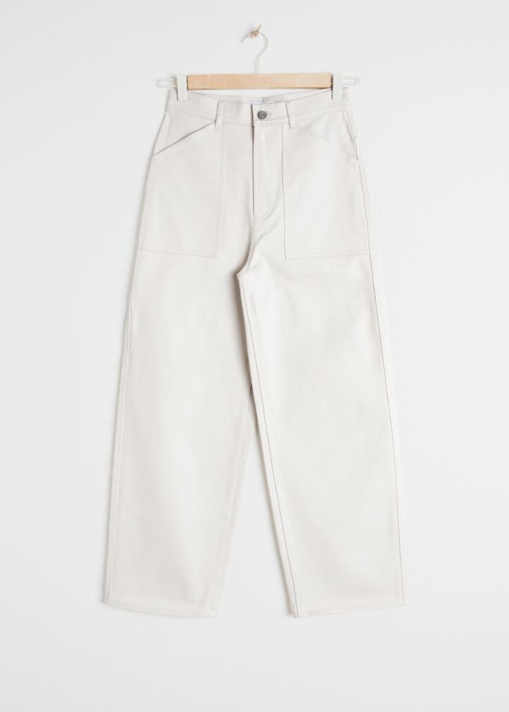 Other Stories Workwear Culottes - Beige