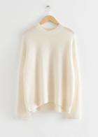 Other Stories Relaxed Crewneck Wool Sweater - White