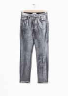 Other Stories Metallic Cropped Jeans