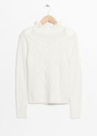 Other Stories Cable Braid Jumper - White