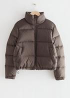 Other Stories Boxy Puffer Jacket - Brown