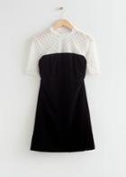 Other Stories Velvet And Pearl Embellished Mini Dress - Black