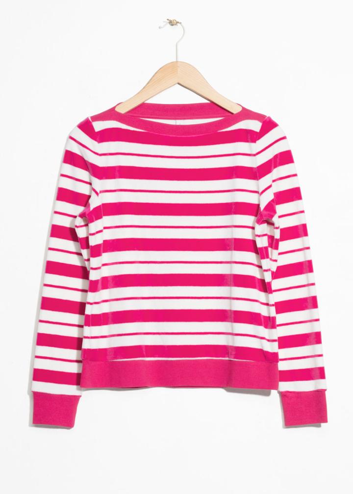 Other Stories Bateau Neck Top - Pink
