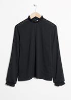 Other Stories Pleat Collar Blouse