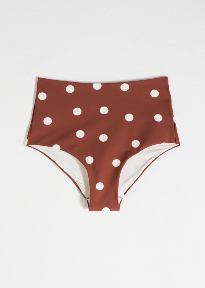 Other Stories Printed High Bikini Bottoms - Beige