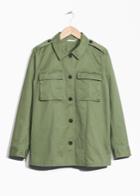 Other Stories Cotton-twill Structured Shirt - Green