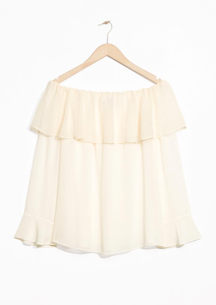 Other Stories Sheer Off-shoulder Top