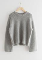 Other Stories Fuzzy Knit Jumper - Grey