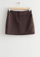 Other Stories Tailored Mini Skirt - Brown