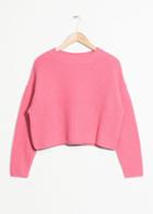 Other Stories Cropped Crewneck Sweater - Pink