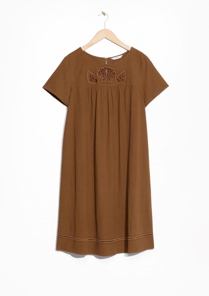 Other Stories Shell Embroidery Dress