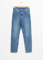 Other Stories Tapered Embriodery Jeans - Blue