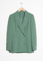 Other Stories Oversized Long Blazer - Green