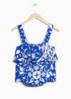 Other Stories Frill Top - Blue