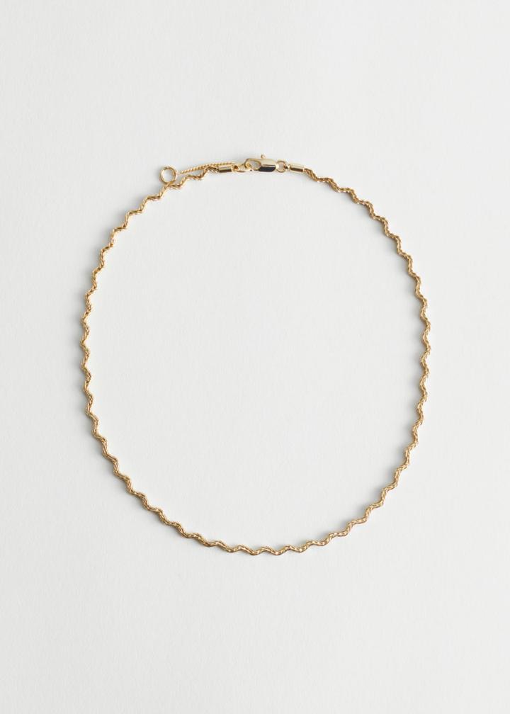 Other Stories Wave Cable Necklace - Gold