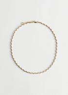 Other Stories Wave Cable Necklace - Gold
