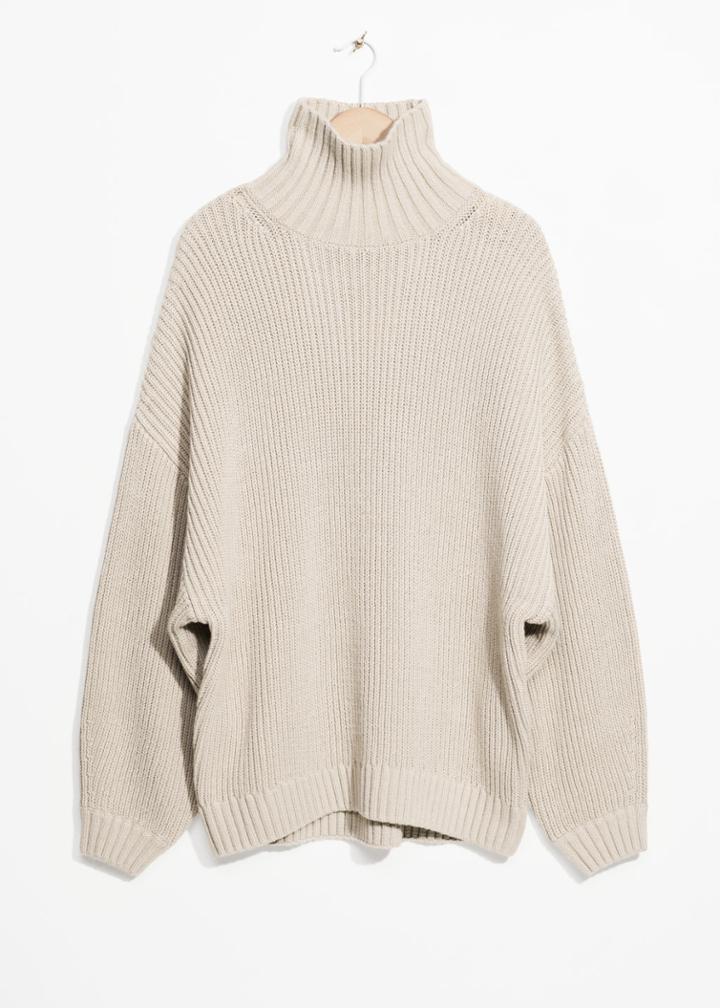 Other Stories Jumbo Turtleneck Sweater - Brown