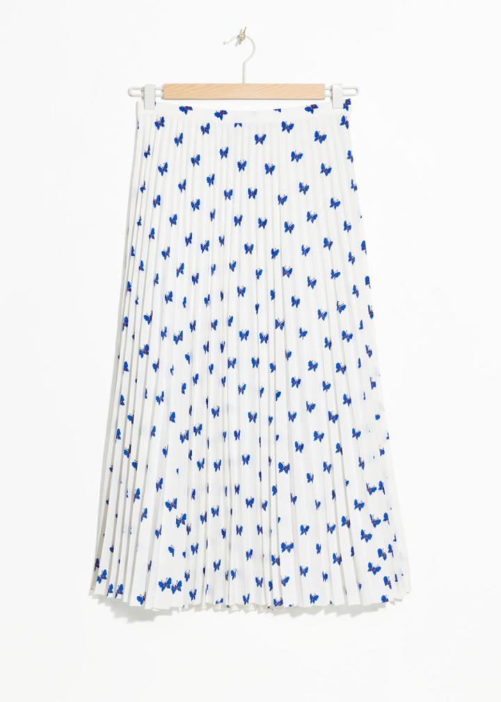 Other Stories Pleated Midi Skirt - White