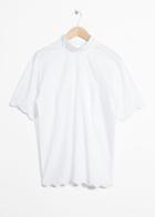 Other Stories Scallop Hem Blouse - White