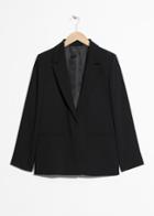 Other Stories Fitted Long Blazer - Black