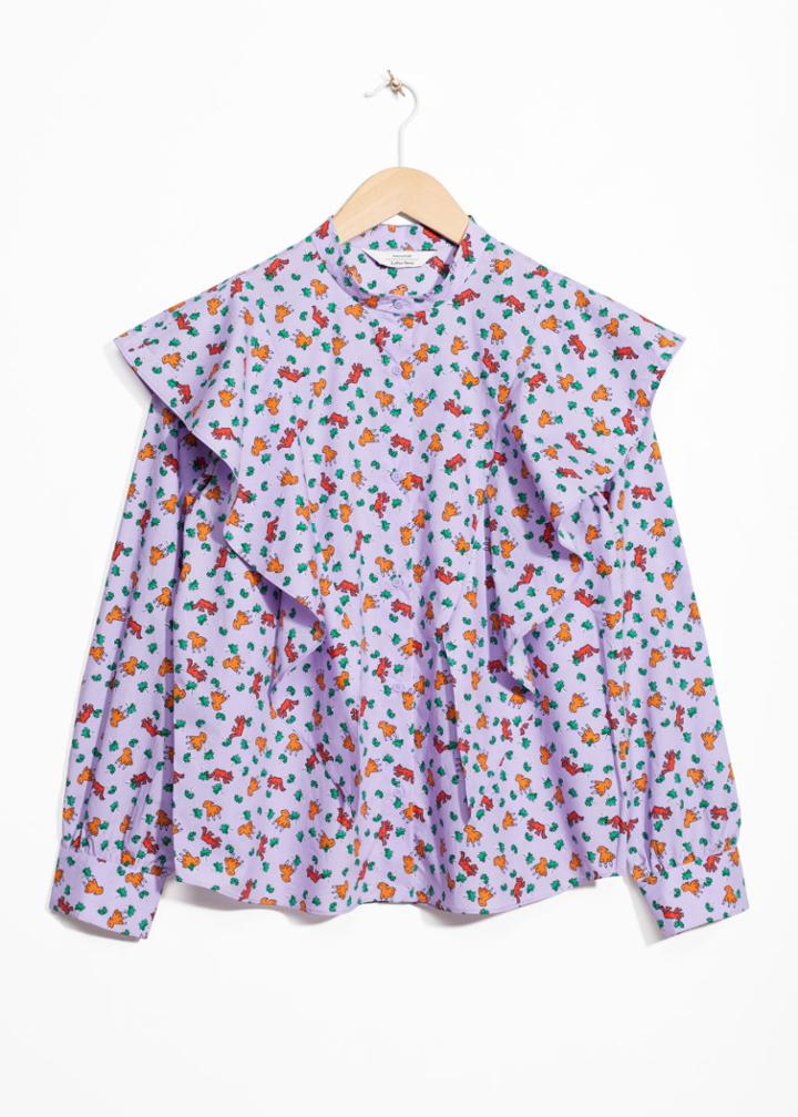 Other Stories Frilled Blouse - Purple