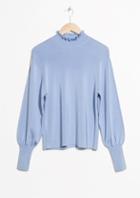Other Stories Frill Mock Neck Top