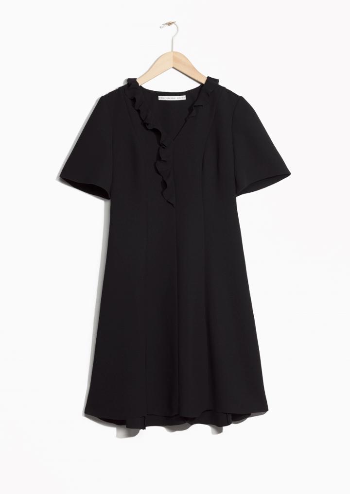 Other Stories Little Black Frilled Dress
