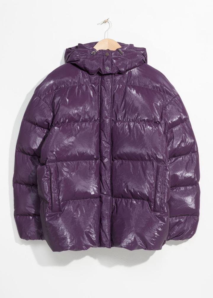 Other Stories Padded Down Puffer Jacket - Purple
