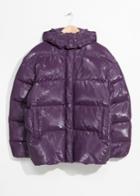 Other Stories Padded Down Puffer Jacket - Purple