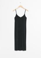 Other Stories Cami Strap Cupro Dress - Black