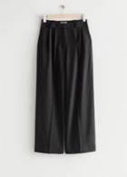 Other Stories Relaxed Press Crease Pants - Black