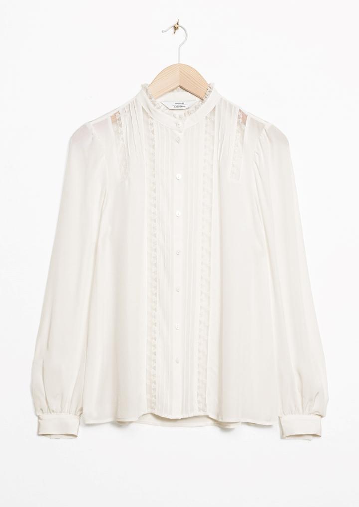 Other Stories Lace Panel Blouse