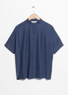 Other Stories Oversized Buttoned Top - Blue