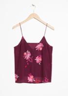 Other Stories Silk Camisole Top - Purple