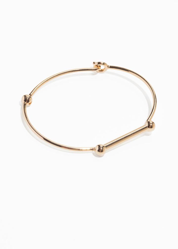 Other Stories Ball Bar Cuff - Gold