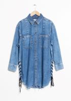 Other Stories Lace-up Denim Dress