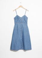 Other Stories Fit And Flare Denim Dress - Blue