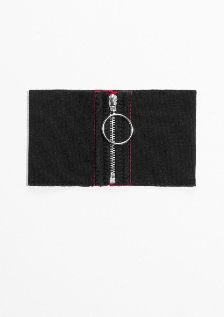 Other Stories Zip Scarf - Black