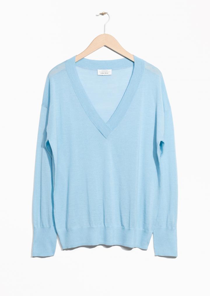 Other Stories Silk & Wool Blend Oversized Knit