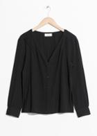 Other Stories V-neck Blouse - Black