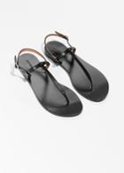 Other Stories Thin Strap Toe Sandal - Black
