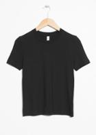 Other Stories Fitted Crewneck Tee - Black