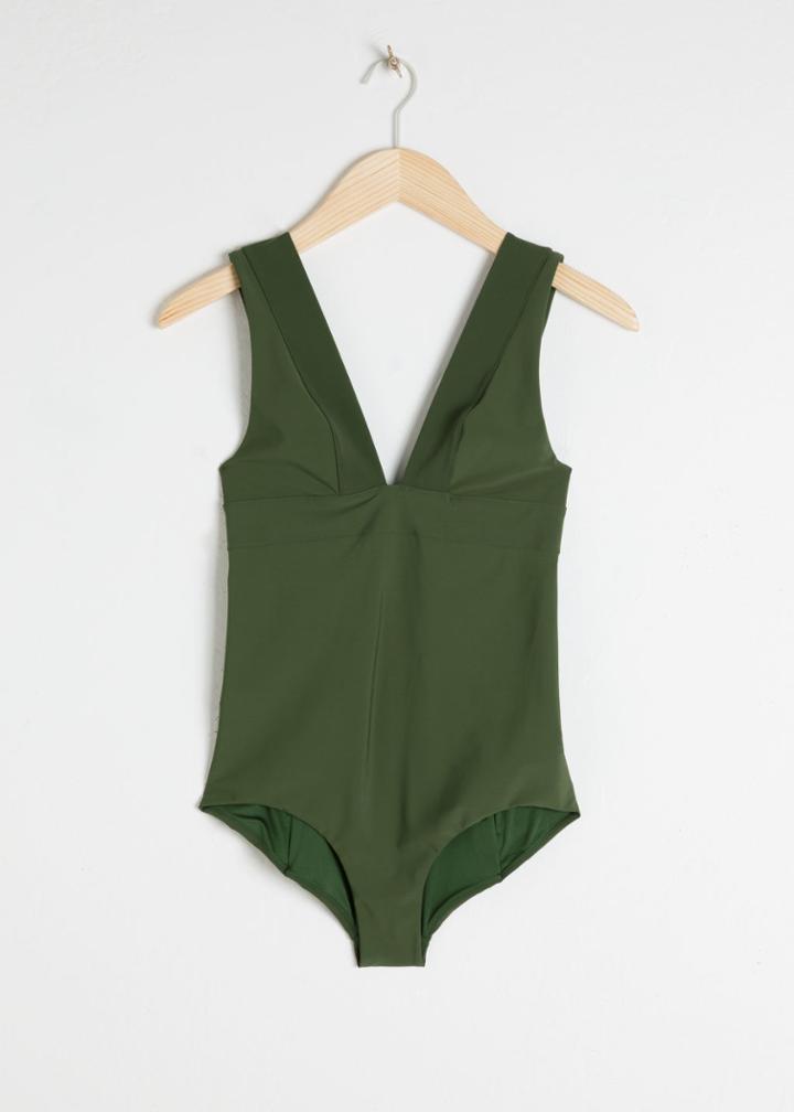Other Stories V-cut Swimsuit - Green
