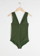 Other Stories V-cut Swimsuit - Green
