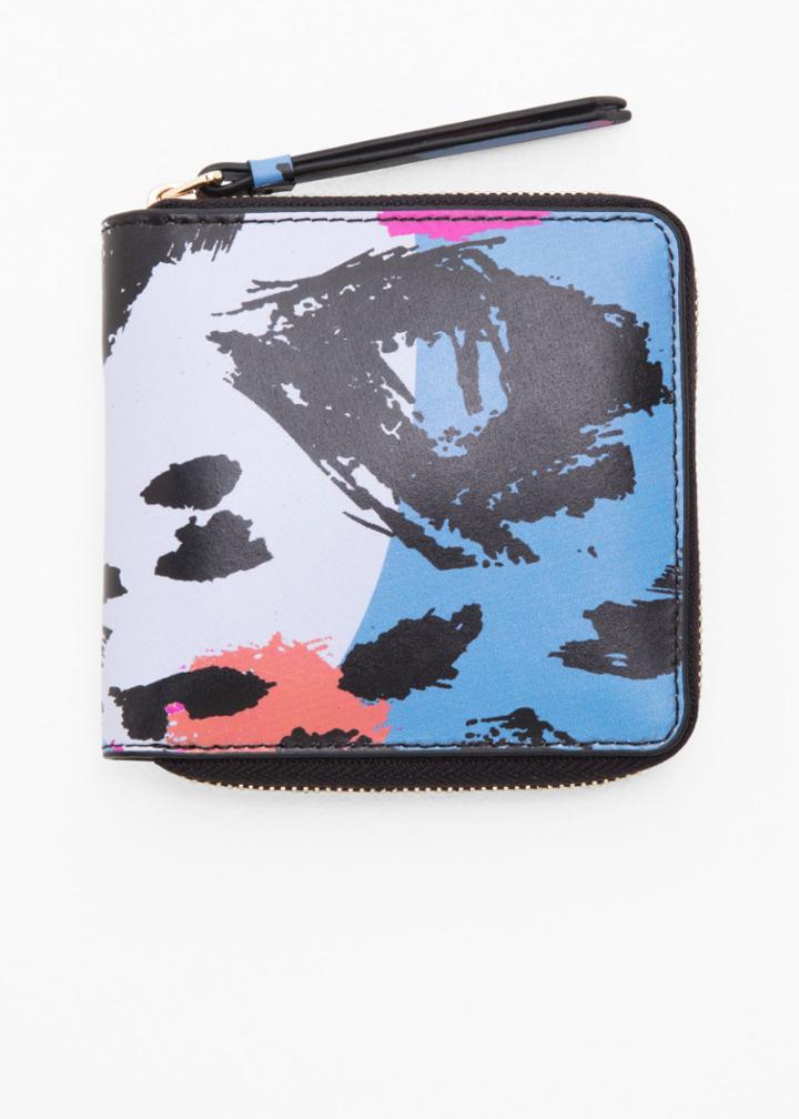 Other Stories Leather Zip Wallet - Purple