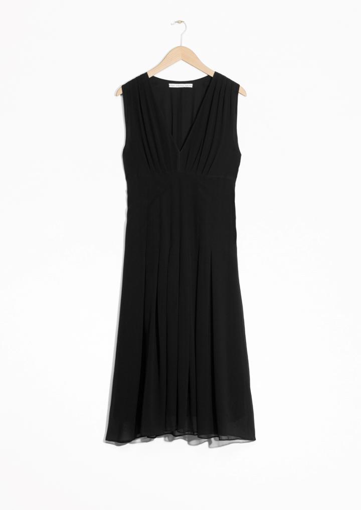 Other Stories Silk Viole V-neck Dress
